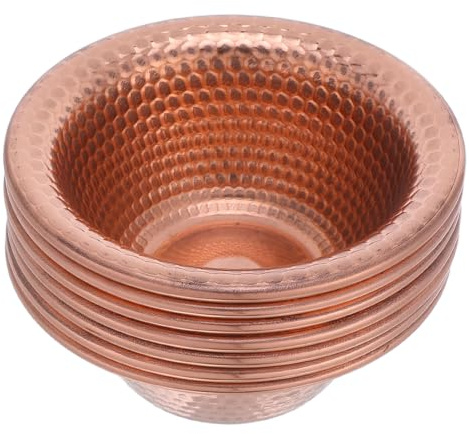 ERINGOGO 7 Piezas De Cuencos Indios Para Servir Cuencos Martillados Para Comida Para Postres Vajilla Tradicional India Vajilla Para La Cena Plato Para Servir Arroz Platos