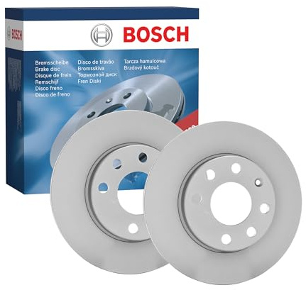 Juego de 2 Discos de Freno Bosch BD154 - Discos Ventilados, Alto Contenido en Carbono, 236 mm – Eje Delantero – Certificado ECE-R90 – Excelente Refrigeración y Reducción de Ruido, Anticorrosión