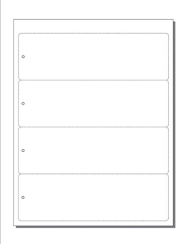 Print-Ready Bookmarks, 2-1/2 x 8 w Hole, 4-UP Perfed for Separation on White 8-1/2 x 11 65lb Astrobright Cover Paper - 250 Sheets / 1,000 Bookmarks