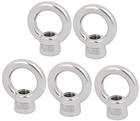 Sourcingmap Filetage M16 en acier inoxydable 304 Style japonais en forme d'anneau œil de levage Écrou 5 pcs