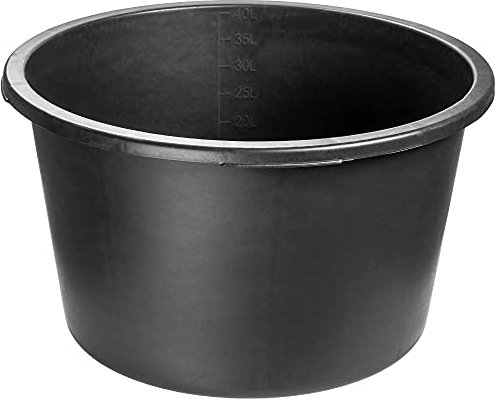 KADAX Cubo para mortero, cubo de construcción, cubo de mortero estable para jardín, obra, cubo redondo de plástico, cubo de hormigón con asas, cubo de cemento, mortero (40 L)