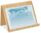 Relaxdays Soporte Tablet Madera, Escritorio, Cocina, Cama, Atril Libros, Diseño Moderno, Apoyo Leer, Recetas, Natural, 17 x 26 x 15.5 cm