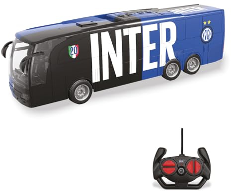 MONDO Motors Bus Radiocomandato Inter, modello lunghezza 33 cms, batterie ricaricabili incluse, bus giocattolo per bambini 63856