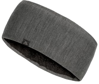 DANISH ENDURANCE Bandeau en Laine Mérinos, Gris Foncé, S/M | Bandeau en Laine Mérinos, Doublure Polaire Thermique, Chaud pour l'Hiver et les Activités Quotidiennes, Unisexe