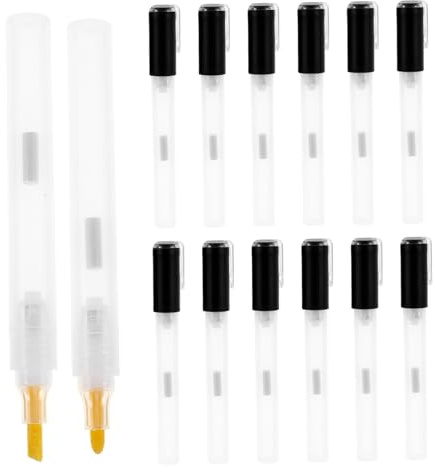 HOMSFOU Lot De 15 Stylos Marqueurs Vides Rechargeables Et Inclinés Ronds Et Inclinables Pour Graffitis