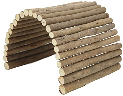 Stylebest Trähamsterbro Flexibelt Bendy Gömställe för små Husdjur Som Marsvin och Kaniner Gjord Av Naturligt Buskmaterial (15 * 40 cm)