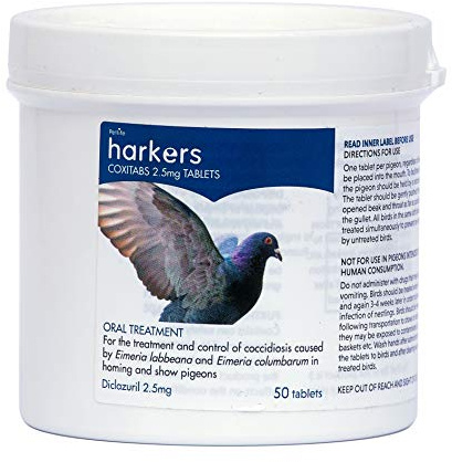 Harkers Coxitabs Petlife Coccidiosis Treatment for Pigeon, 50 Tablets