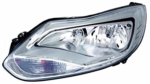 Izquierdo-FARO PRINCIPAL-Eléctrico-con Motor FONDO CROMO CHROMED MASK H1+H7 IPARLUX compatible con FORD FOCUS IV (11->)