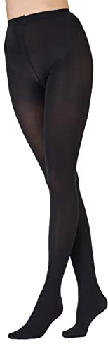 Pretty Polly Women's 80d 3d Premium Opaques Tights, Black (Black Black), M-L UK