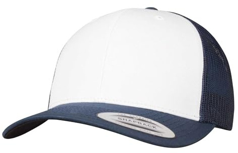 Flexfit Retro Trucker Colored Front Kappe, Navy/White, One Size