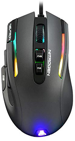 The G-Lab Kult Nitrogen Neutron Mouse Gaming de Alta Precisión - 7200 dpi Sensor óptico, RGB, 9 Botones Programables, Ultraligero, Ideal para MOBA/FPS - Compatible con PC/PS5/Xbox One - Negro