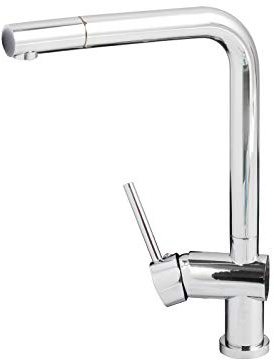 CCLIFE Wasserhahn Küche Armatur ausziehbar 360° Drehbar Küchenarmatur Spültischarmatur Einhand Edelstahl massiv Messing mit Auslauf Brause