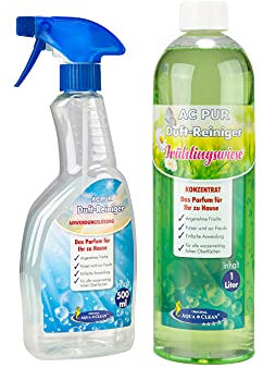 AQUA CLEAN PUR Duft-Reiniger Konzentrat Frühlingswiese 1l inkl. Sprühflasche