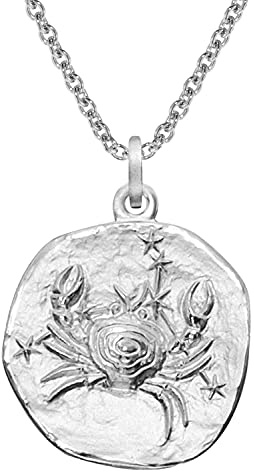 trendor Sternzeichen Krebs Ø 20 mm und Halskette 925 Silber Tierkreiszeichen Anhänger für Damen oder Herren, zauberhafte Sternzeichenkette 51610-07-50 50 cm