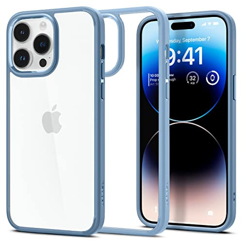 Spigen Schutzhülle für iPhone 14 Pro Max, Ultra-Hybrid, ohne Magnetring, Anti-Vergilbung, Sierrablau