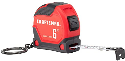 CRAFTSMAN Keychain Tape Measure, 6 FT (CMHT37106G)
