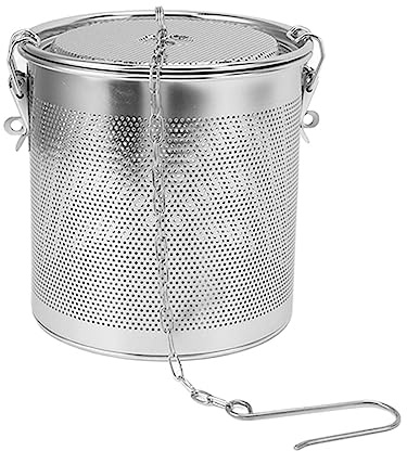 Colador de Condimentos de Acero Inoxidable Filtración Microporosa Infusor de Especias Espesado Cesta para el Hogar Cocina Superficies Pulidas (4.3L)