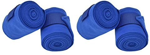 Kit di Fasce per Zampe di Cavallo da 4 Pezzi per Cani Mucche Gatti Blu, Protezione in Morbido Poliestere per Cavallo, con Facile Chiusura a Strappo, Usi Estesi