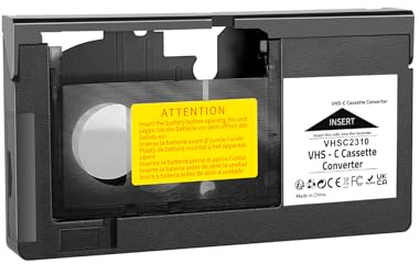 VHS-C Cassette Adapter Compatible with VHS-C SVHS Camcorders JVC RCA Panasonic Motorized