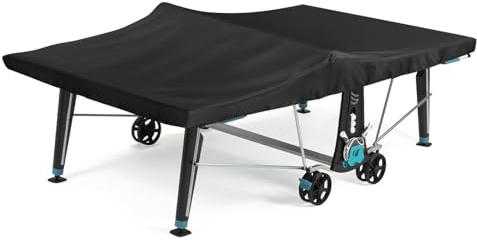 Saking Ping Pong Table Cover Waterproof, 600D Heavy-Duty Table Tennis Cover Waterproof for Outdoor & Indoor All-Weather Protection, 111L x 61W x 8H, Black