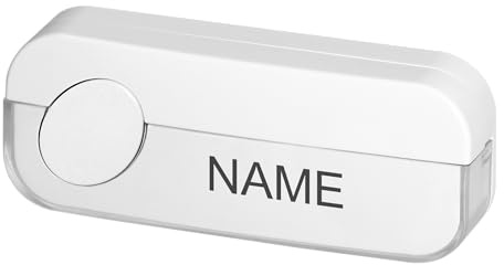 Miratic Pulsante Campanello da Esterno con Targhetta Cognome Montaggio in Superficie Pulsante Campanello Esterno Max. 230V Corrente Max.1A Resistente agli Agenti Atmosferici IP44 (bianco)