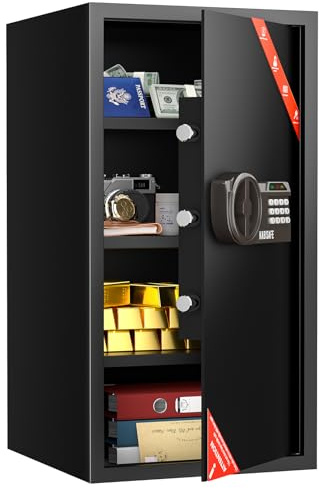 KABISAFE 103L Large Safe Box with Digital Keypad Spare Keys, Anti-Theft Cabinet Safe Box for Home Office Hotel Retail Store Cash Document Bag IDs Jewelry Storage