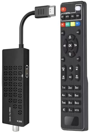 Eieenotee Descodificador TDT HD Sintonizador TDT HD Compatible con Decodificador DVB T2 H265 HD Euroconector TDT HD Full HD 1080p para WiFi Enchufe UE