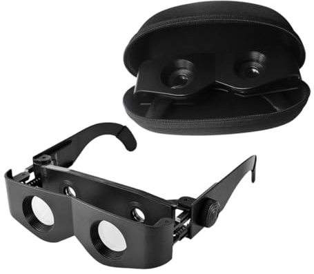 WOFASHPURET Fishing Magnifier Glasses for Fishing with Drop-resistant Pvc Material and Scratch-resistant Coating Portable Binoculars Set Including Glasses Case for Outdoor Hiking