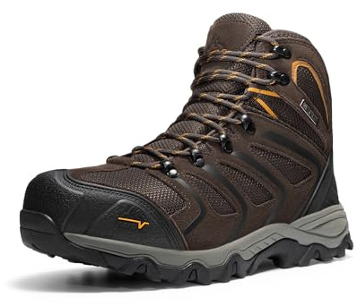 NORTIV 8 Men's Industrial Boots - Classic Comfort,Size 9.5,Brown,160448_M-STEEL