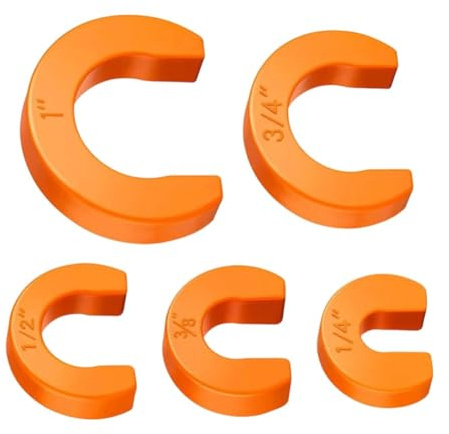 Wodsty Lot de 5 clips de déconnexion pour raccords à emboîter 1/4, 3/8, 1/2, 3/4, 1, outil de démontage en plastique pour tuyaux en cuivre, PEX, CPVC