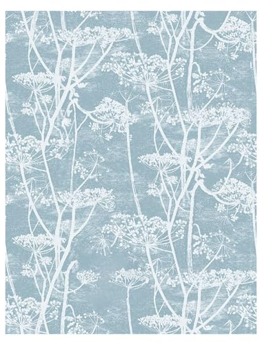 OPIGJUFD Träpanel tapet blå träd PVC Peel and Stick-tapet självhäftande vattentät väggdekor elegant badrum kök (44 cm x 1 000 cm)