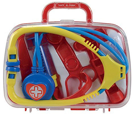 Simba 105545260 - Doktorkoffer, 2-Fach Sortiert, es Wird nur EIN Artikel geliefert, Arztkoffer, 5 Teile, 18x16cm, ab 3 Jahre
