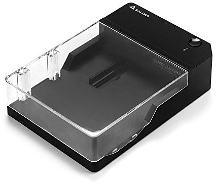 Salcar USB 3.0 Externe Festplattengehäuse für 2,5 & 3,5 Zoll SATA SSD und HDD Festplatten mit 12V 2A Netzteilompatible
