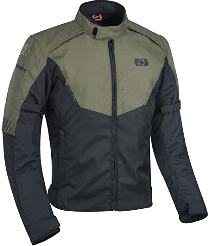 Oxford Chaqueta de Motocicleta Delta 1.0 Moto, Negro/Verde, XXL para Hombre
