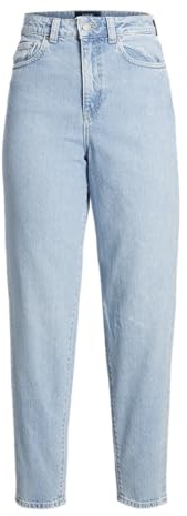 Jack & Jones JXLISBON MOM HW RR4010 Noos Pantalon pour Femme Bleu Clair 30/32, Bleu Jeans Clair, 30W x 32L