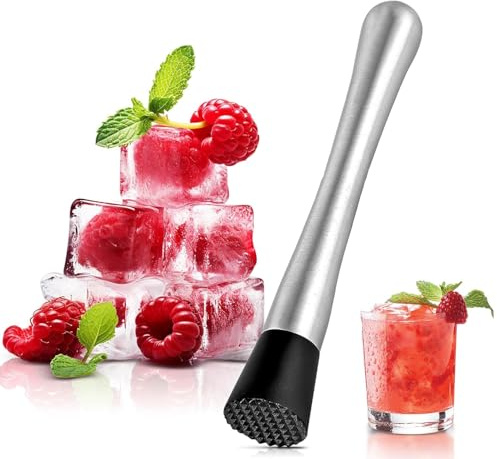 Professioneller Cocktail Stössel - Cocktail Zubehör, Multifunktional Mixer-Stößel Cocktailstößel, zum Debuggen Köstlicher Cocktails, Mojito, Getränke und Säfte (20cm)