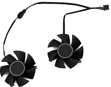 RAKSTORE FS1250-S2053A Graphics Card Cooling Fan, Compatible with Gigabyte GTX 1650/GTX 1630 Low Profile, 46mm Diameter, 12V, Quiet, Plastic, 3-Pin Connector, Desktop