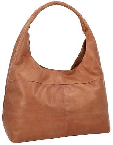 Gusti Leder Tasche Giulia – Echtleder Hobo Bag Damen - Hochwertige Handtasche Damen Leder mit geflochtenem Henkel für Freizeit & Business