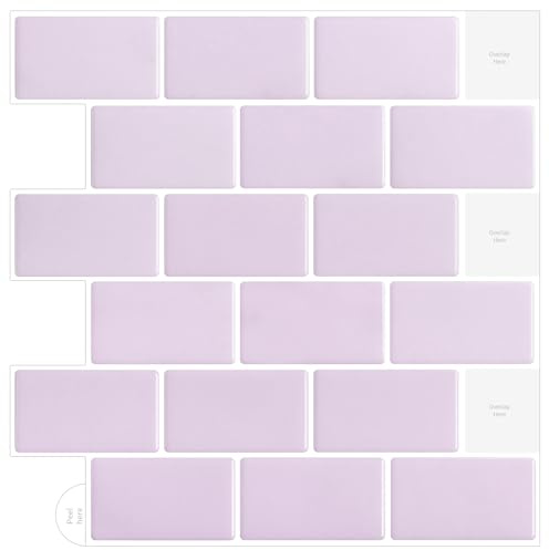 WoStick 10-Stück Fliesenaufkleber Küchenrückwand Fliesen Klebefliesen Fliesenfolie 3d Selbstklebende Küche Bad (30,5 x 30,5 cm)
