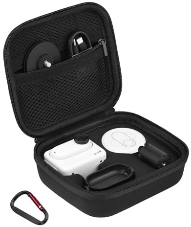 BRDRC Bärväska för Insta 360 GO 3S/GO 3 tillbehör, skyddande fodral hårt skal för Insta360 GO 3S/GO3 Vlogging actionkamera tillbehör, Svart