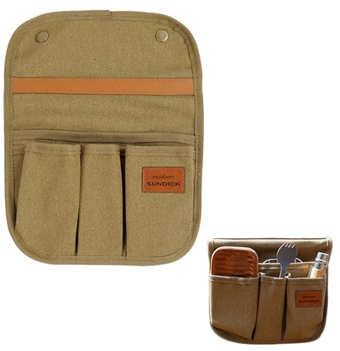 Borsa per braccioli per sedia da esterno, organizer per poltrona, borsa portaoggetti per bracciolo della sedia, impermeabile, grande capacità, organizer per sedia a rotelle, borsa laterale con 4