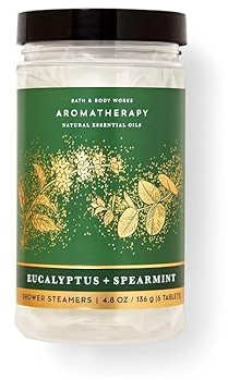 Bath & Body Works Aromatherapy Shower Steamers 4.8 OZ / 136 G Bottle (6 Tablets) (Eucalyptus Spearmint)