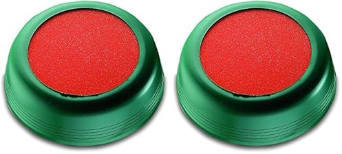 Läufer 69238 - Umidificatore per inumidire buste o francobolli, rotondo, diametro 10,5 cm, custodia verde flessibile, spugna arancione (Confezione da 2)