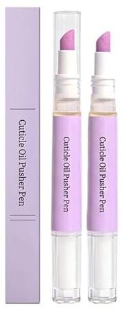 Penna per la cura delle unghie 2 in 1 con vitamina E nutriente e olio di lavanda, penna per la rimozione delle cuticole, per la cura delle unghie secche e danneggiate, idratante e illuminante (2pcs)