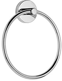 Croydex QM741541 Flexi-Fix Romsey Towel Ring with Zinc Alloy Construction, Chrome, 4.3x18.5x16.5 cm, Silver