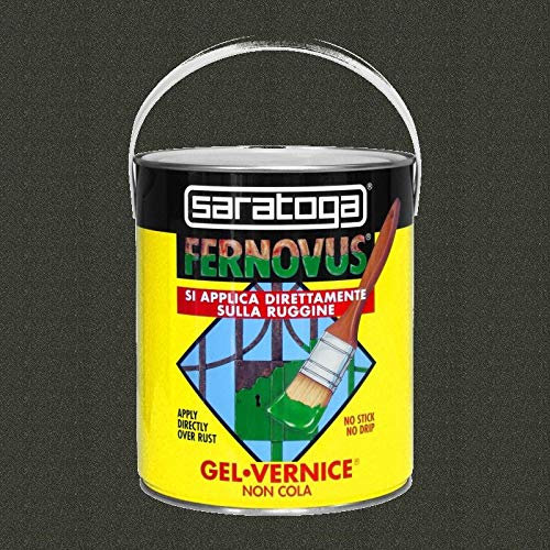 Vernice Gel Antiruggine Fernovus 2,5Lt, Nero Antico Micaceo, Saratoga