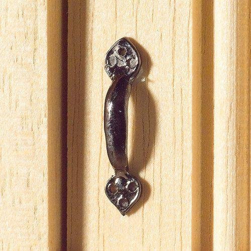 The Dolls House Emporium Black Tudor-Style Door Handles, 2 pcs