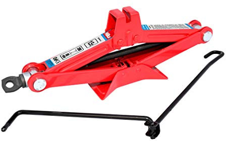 Hilka 82105115 1.5 Tonne Scissor Jack LW, Red