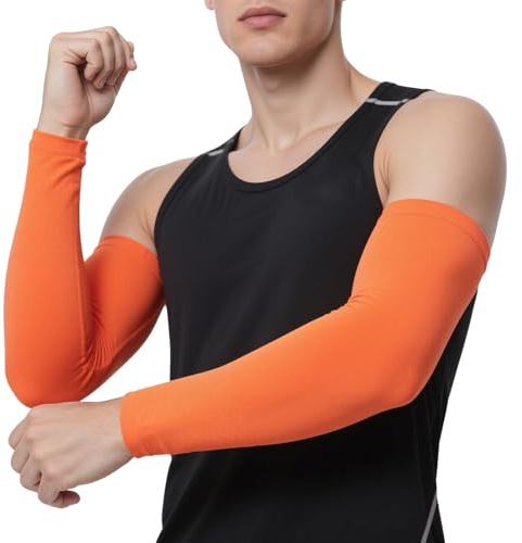 TOPTIE 1 paio Manicotti a compressione Manicotti running uomo donna, Maniche per Braccio Manica di Compressione per calcio pallacanestro pallavolo