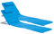 [en.casa] Strandmatte Cellorigo 2er Set Strandliege klappbar Blau Sonnenmatte mit 5-Fach Verstellbarer Rückenlehne Kissen Liegematte mit Tragetasche 160 x 49 cm
